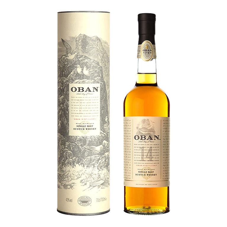 WHISKY OBAN 14YEARS OLD-70CL WEST HIGHLAND SINGLE MALT SCOTCH -ASTUCC
